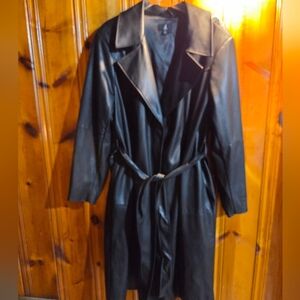 Jason Wu Sleek Black Leather Trench Coat